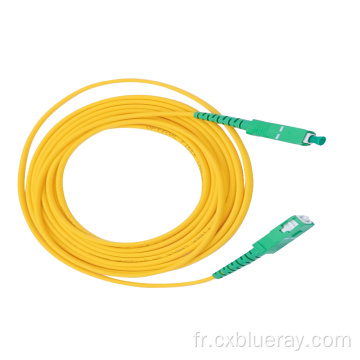 Cordon de patch à fibre optique jaune SC / APC-SC / APC